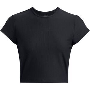 Under Armour Womens/Ladies Rival Ribbed Cropped T-Shirt / Black